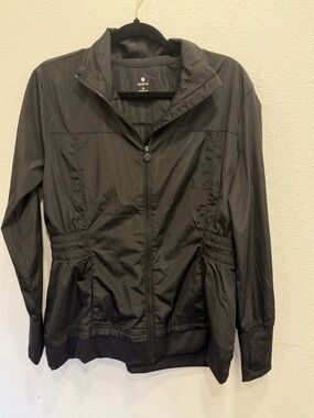 Apana Black Bomber-Style Zip Jacket